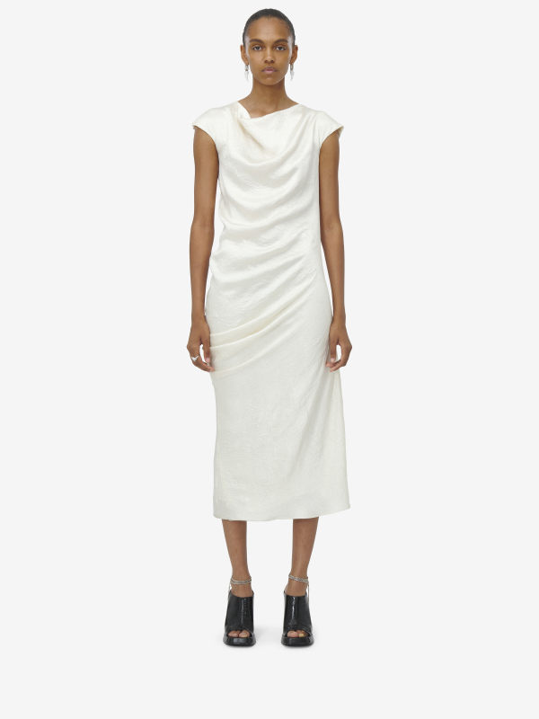 ALEXANDER MCQUEEN - Asymmetric Draped Dress - Item 821637QEAFR8010